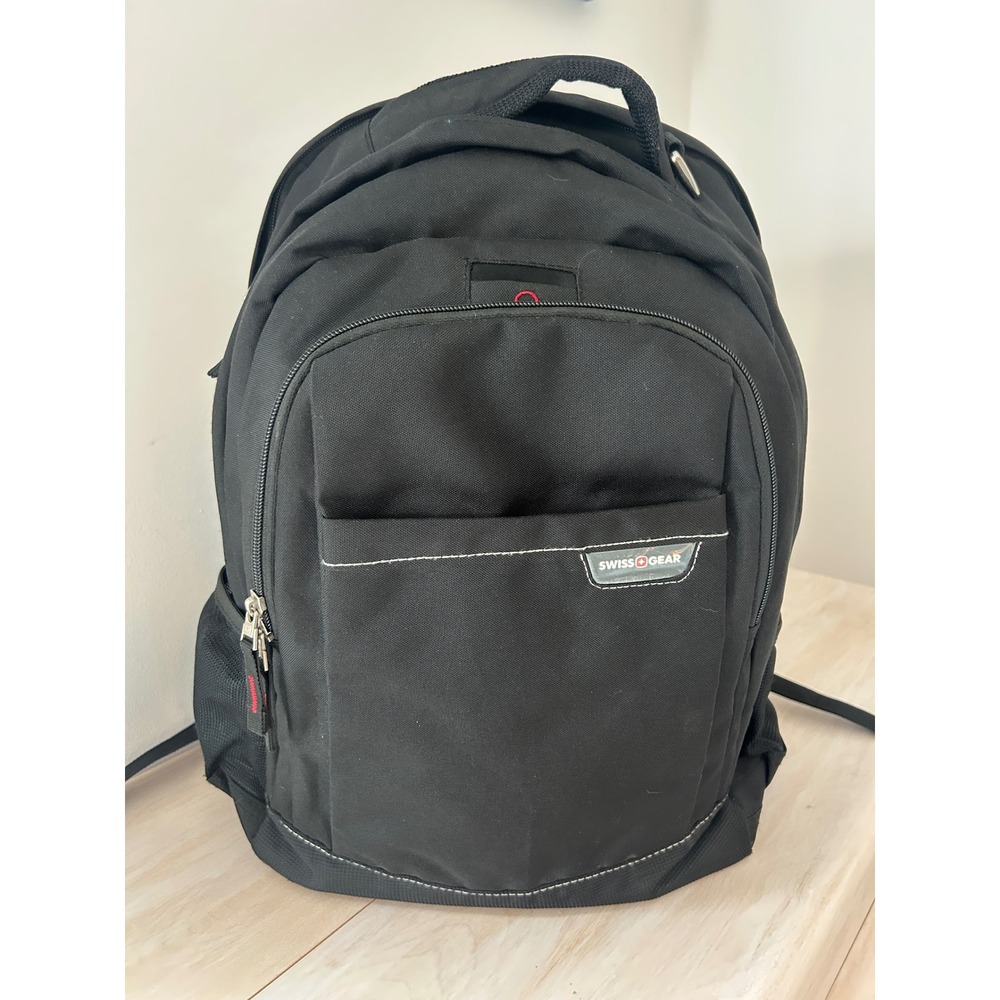SwissGear ScanSmart Laptop Backpack Black Red Airflow Mens Travel Bag